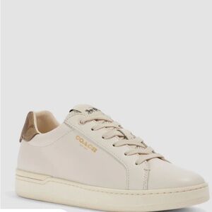 Coach Beige Leather Sneakers